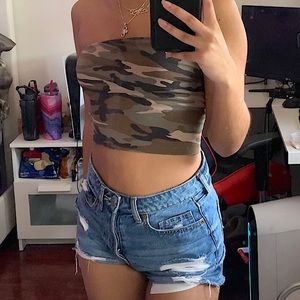 FASHION NOVA Camo Bandeau - S/XS